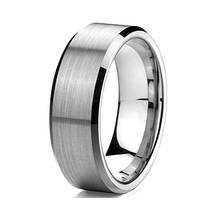 Anillo de boda hecho a mano de 8mm para hombre, anillos de acero inoxidable de titanio para hombre, joyería de moda, regalo de aniversario de matrimonio 2024 - compra barato