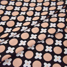 50*148cm Nude Pink Polka Dot Polka Dot Small Flower Mulberry Crepe Chiffon Fabric Shirt Dress Women's Handmade DIY Fabric 2024 - buy cheap
