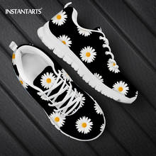 INSTANTARTS Little Daisies Printing Women's Shoes Spring Floral Sneakers Brand Lace Up Walk Flats Shoe Light Weight Sneaker 2024 - buy cheap