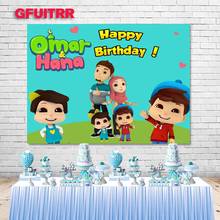 GFUITRR Omar&Hana Photography Backdrop Kids 1st Birthday Baby Shower Cartoon Photo Background Green Vinyl Photo Booth Props 2024 - buy cheap