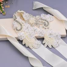 TOPQUEEN S331 Beaded Maternity Sash Organza Flower Bridal Pearl Belts for Dresses Wedding Sash Black Belt Formal Belt for Women 2024 - buy cheap