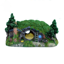 Aquarium Decoration Artificial Moss House Fish Shelter Cave Fish Tank Landscaping Ornaments Aquascape Landscape Home Decor 2024 - buy cheap