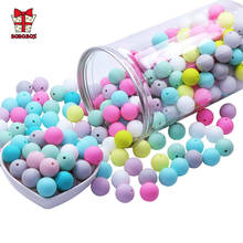 BOBO.BOX 9mm 50pcs Silicone Beads Pearl Silicone Food Grade Teething Beads DIY BPA Free Jewelry Baby Teether Toy Pacifier Chain 2024 - купить недорого