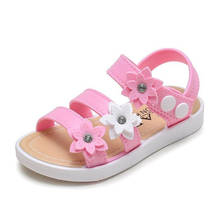 2020New Summer pink little Girl Sandal Children beach Sandals baby girls flowers princess sandal Fashion Kids Shoes for summer 2024 - buy cheap