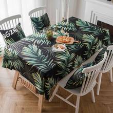 Thicken Printed Brick Green Leaves Tablecloths Dustproof Cushion Cover Photography Cloth Decor Dining Bedside Table Writing Desk 2024 - buy cheap