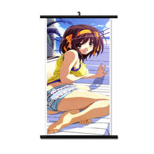 Actualización de Octubre Anime japonés Haruhi Suzumiya Nagato Yuki Asahina Mikuru decoración del hogar Pared de Cuadros decorativos cartel de desplazamiento 2024 - compra barato