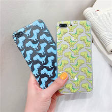 Cute Dinosaur Pattern Phone Case For iPhone 12 mini 11 Pro Max XS XR X 6 s 7 8 plus SE 2020 Cases Cartoon Transparent Soft Cover 2024 - buy cheap