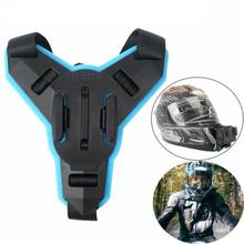 Suporte de capacete para câmera, ajuste de suporte frontal de queixo para capacete de motocicleta 6, tripé 5 7, cor preta para gopro w4x1 2024 - compre barato