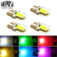 Bombillas LED para estacionamiento de coche, luz blanca brillante de sílice, W5W, T10, 194, 168, W5W, COB, 8SMD, 4 unidades 2024 - compra barato