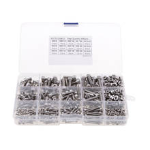 New 440pcs M3 M4 M5 304 Stainless Steel Hex Socket Head Bolts Screws Nuts Kit 2024 - buy cheap