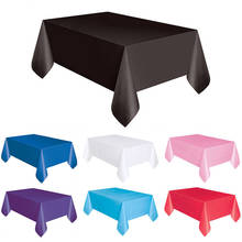 Cubierta rectangular de plástico para mesa, mantel grande para cumpleaños, bodas y Navidad, color rojo, blanco y negro 2024 - compra barato