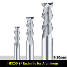BEYOND Aluminum End Milling Cutter 2 Edge HRC50 Tungsten Steel Endmills Integral Carbide Cutting End Mill CNC 1-20mm 2024 - buy cheap