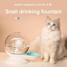 Dispensador de agua automático para mascotas, tazón grande para beber, sin electricidad, con burbujas de caracol 2024 - compra barato