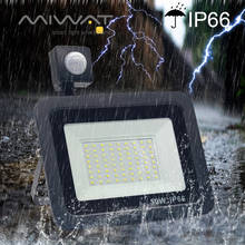 Holofote de led, refletor com sensor de movimento, à prova d'água, ip66, iluminação externa para casa e exterior, 10w, 30w, 50w e 100w 2024 - compre barato