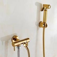 Vidric bidé banheiro torneira do chuveiro bidé conjunto portátil bidé spray com abs suporte de chuveiro ouro e 1.5 m mangueira mão b 2024 - compre barato