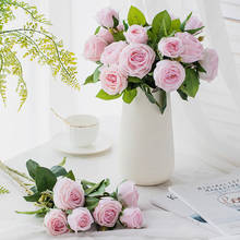 Искусственный цветок розы настоящий прикосновение латексные Цветы Поддельные розы Букет для дома Свадебная вечеринка Свадебный букет подарок на день Святого Валентина 2024 - купить недорого
