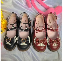 vintage round head comfortable women shoes cute kitty bowknot kawaii shoes loli cosplay Japanese princess sweet lolita shoes 2024 - buy cheap