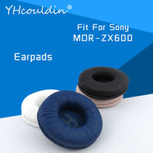 Almohadillas para auriculares Sony MDR-ZX600 MDR ZX600, repuesto de almohadillas para los oídos, cuero arrugado, Material suave 2024 - compra barato