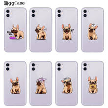 Cartoon lovely French bulldog soft TPU Phone Case For iPhone 11 Pro X XS XR Max 5 5S SE 7 7Plus 8 8Plus 6 6S Plus Silicone Cover 2024 - buy cheap