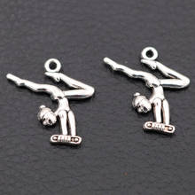 10pcs Silver Plated Female Gymnast Pommel Horse Glamour Metal Pendant DIY Charm Earring Bracelet Jewelry Crafts Making 24 * 23mm 2024 - buy cheap