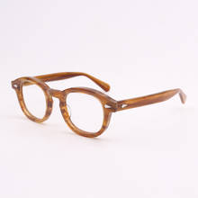 Top Quality Acetate Optical Glasses Frame Men Women Johnny Depp Eyeglasses Computer Eyeglasses Transparent lens 315-2 2024 - buy cheap