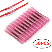 50PCS  22-18 AWG Heat Shrink Connectors Insulated Waterproof Crimp Terminals Seal Butt Electrical Wire Connector 0.5-1.5mm2 2024 - buy cheap