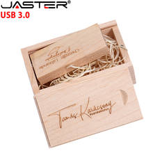 JASTER-unidad flash USB de madera, memoria de almacenamiento externo de madera cuadrada de arce 3,0, 4GB, 8GB, 16GB, 32GB y 64GB 2024 - compra barato