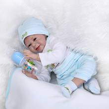 Muñeca de bebé Reborn realista para niños, juguete de vinilo, 22 pulgadas 2024 - compra barato