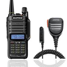 Walkie talkie poderoso 8w vhf uhf ip67 plus, à prova d'água 10km, longo alcance, portátil, rádio + 780 microfone 2024 - compre barato