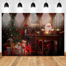 Christmas Photography Backdrop Red Santa Claus Children Gifts Christmas Tree Photo Background Photocall Family Christmas Decor 2024 - buy cheap