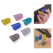 Protectores de silicona para los dedos de la guitarra, accesorios y piezas para guitarra, ukelele para principiantes (entrega de Color aleatorio), 6 uds. 2024 - compra barato