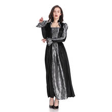 Fantasia de bruxa para mulheres, traje feminino de halloween para cosplay de vampiros, vestido adulto para mulheres, carnaval, vestido de dramatização 2024 - compre barato