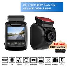 FHD1080P WIFI Автомобильный видеорегистратор камеры ADAS Dash Cam камера заднего вида автоматическая камера DVR g-сенсор камера ночного видения две камеры 2024 - купить недорого