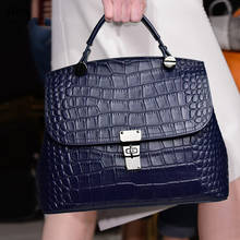 Роскошные дамские сумочки, вместительные офисные дамские сумки из натуральной кожи с узором под кожу крокодила, 2021 2024 - купить недорого