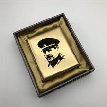 New Arrived Joseph Stalin Brass Cigarette Case Old Silver Color Cigarette Boxes Smoking Holders Mens Gift With Gift Boxes Stalin 2024 - buy cheap