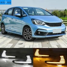 For Honda Jazz fit 2020 2021 LED DRL fog lamp with turn signal function car styling LED Daytime Running Lights 2024 - buy cheap