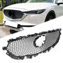 ABS Car Racing Grille Front Bumper Mesh Grill For Mazda CX-5 KE KF 2017 2018 2019 2020 2021 CX5 17 18 19 20 21 Black 2024 - buy cheap