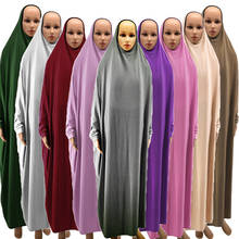 Абайя женские мусульманские длинные Молитвенное платье исламский джильбаб одежда арабский халат Длинные Накладные Burqa Niqab хиджаб абайя s Ближний Восток кафтан 2024 - купить недорого