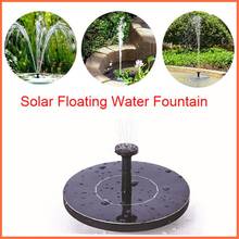 Mini chafariz solar, mini fonte de água para decoração de jardim, painel solar para exteriores 2024 - compre barato