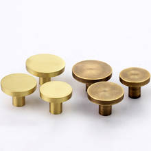 1 Pc Diameter 25/28/33 Mm Stylish Brass Door Knob Cabinet Dresser Drawer Cupboard Wardrobe Pull Handle 2024 - buy cheap