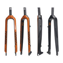 Toseek-garfo duro de fibra de carbono para bicicleta mtb, 1-3/8 ", 26/1/8/29 er polegadas, peças laranja 2024 - compre barato