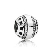 Authentic 925 Sterling Silver Bead Forever Logo Charm Fit Fashion Women Pandora Bracelet Bangle Gift DIY Jewelry 2024 - buy cheap