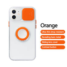 Ультратонкий чехол-слайдер для камеры с защитой конфиденциальности для iPhone 13, 12, 11 Pro, XS Max, XR, SE, X, 8, 7 Plus, роскошный чехол с кольцом 2024 - купить недорого