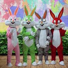 Easter Bugs Bunny Looney Tunes Hare Lepus Jackrabbit Rabbit Mascot Costume With Big Mouth Mascotte Adult No.199 2024 - buy cheap