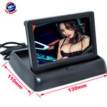 2CH Video 4.3 " Foldable Monitor TFT LCD Color CCD CCD Car Rear View Camera Rearview Mirror Car Monitor 2024 - купить недорого