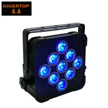 Gigertop TP-G3039-4IN1 4 цвета 9x12 Вт RGBW плоский DMX512 Led Par Светильник DMX 512 сценический светильник ing для DJ Disco вечерние прожекторы 2024 - купить недорого