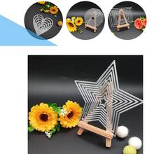 Moldes de corte de metal, estrela retangular, coração, estrela, novo para decoração, cartão, faça você mesmo, scrapbooking, artesanato, álbum, modelo, moldes 2024 - compre barato