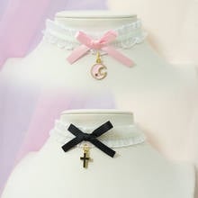 Bow for Cute Girl Collar Maid Girl Lo Niang Bell Cat Japanese and Korean Lolita Necklace Clavicle Chain 2024 - buy cheap