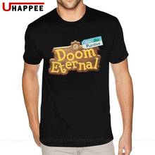 Мужская футболка высшего качества с короткими рукавами, мягкая хлопковая Футболка с круглым вырезом на заказ Doom Eternal 2024 - купить недорого