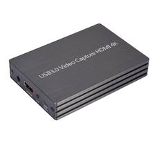 Dispositivo de tarjeta de captura de vídeo HDMI 4K 60Hz HDMI a USB 3,0 1080P 60fps Dongle Game Streaming en vivo HD Capture + MIC 3,5mm entrada de Audio 2024 - compra barato
